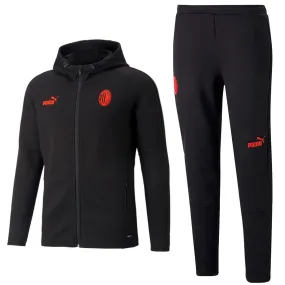 AC Milan black Casual hooded presentation tracksuit 2022/23 - Puma