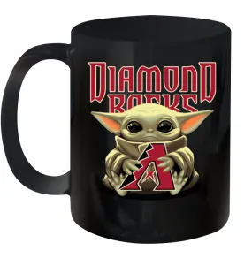 Baby Yoda Hugs Loves The Arizona Diamondbacks Baseball Ceramic Mug 11oz